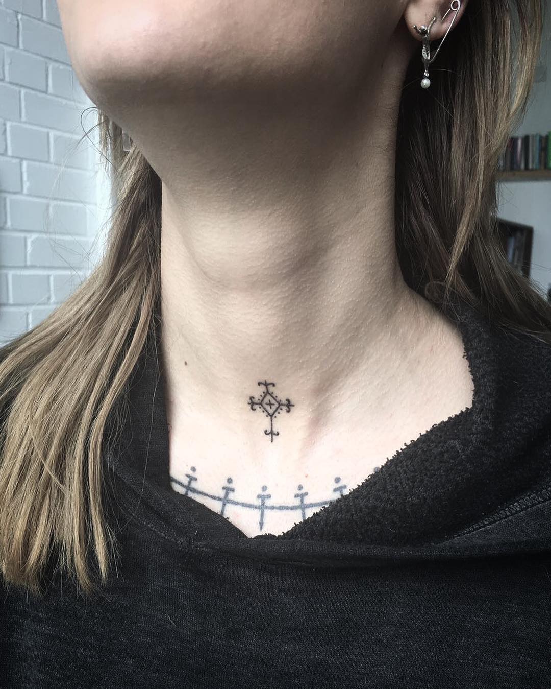 small neck tattoo 0055