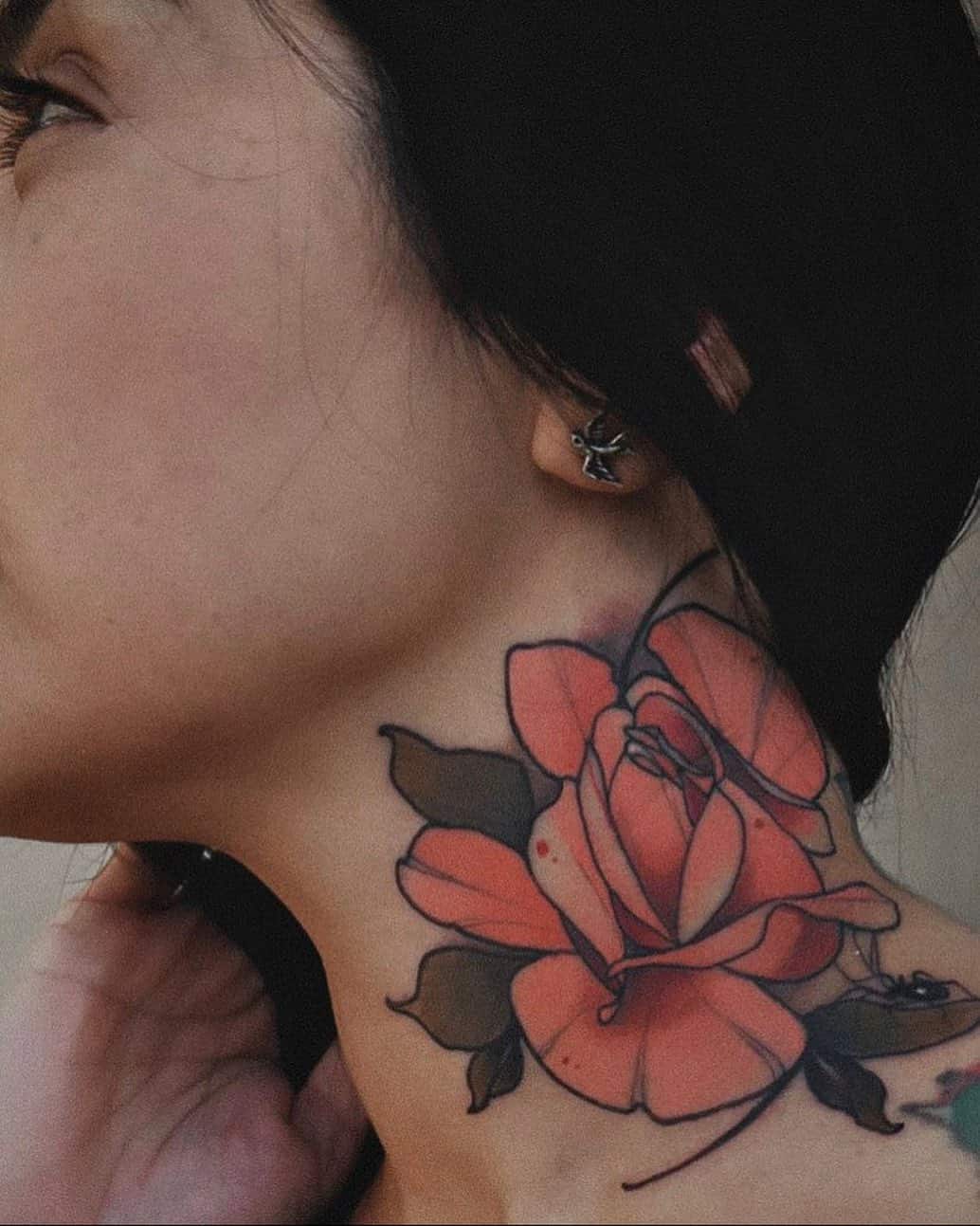 small neck tattoo 0069