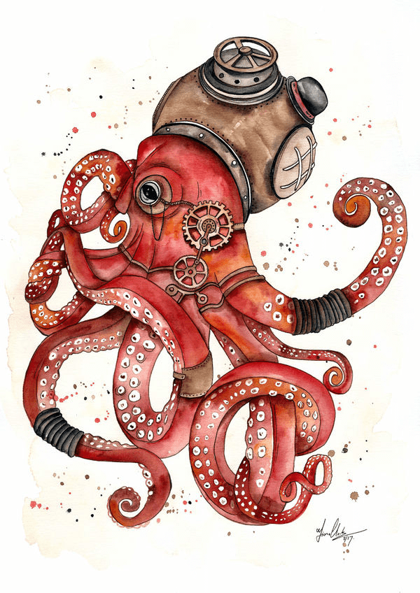 Small octopus tattoo 0016