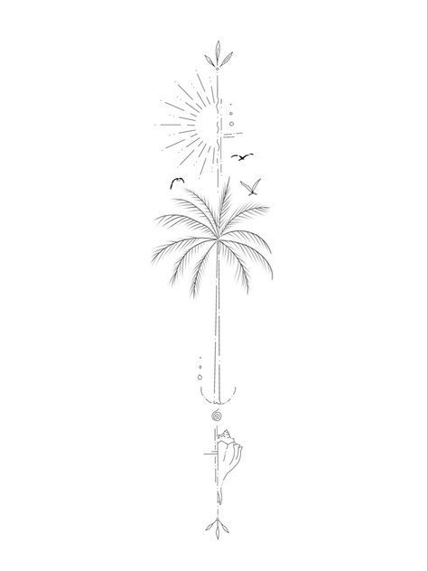 small palm tree tattoo 0012