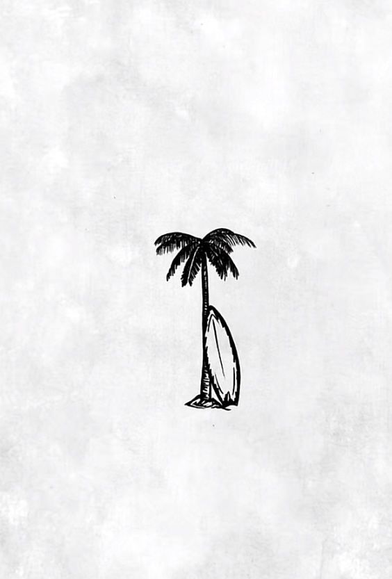 small palm tree tattoo 0023