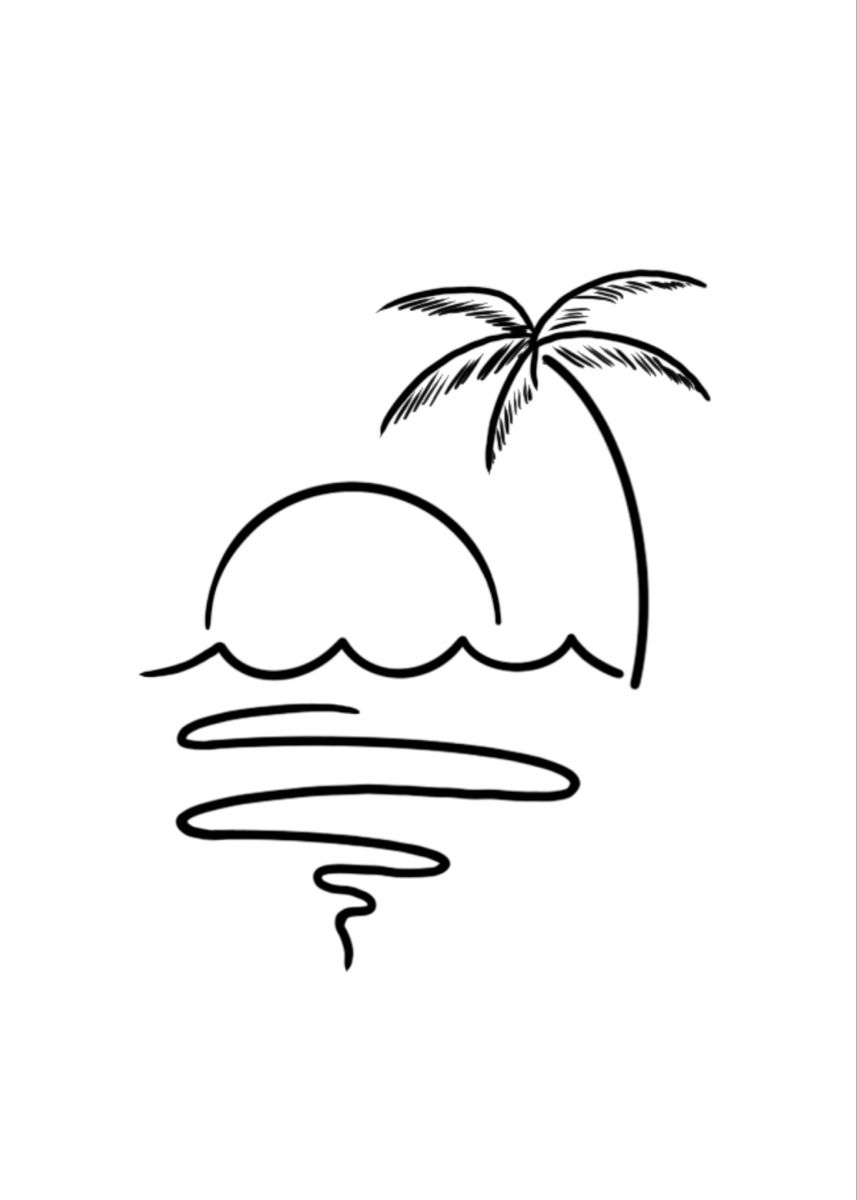 small palm tree tattoo 0026