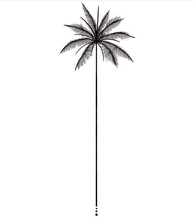 small palm tree tattoo 0028