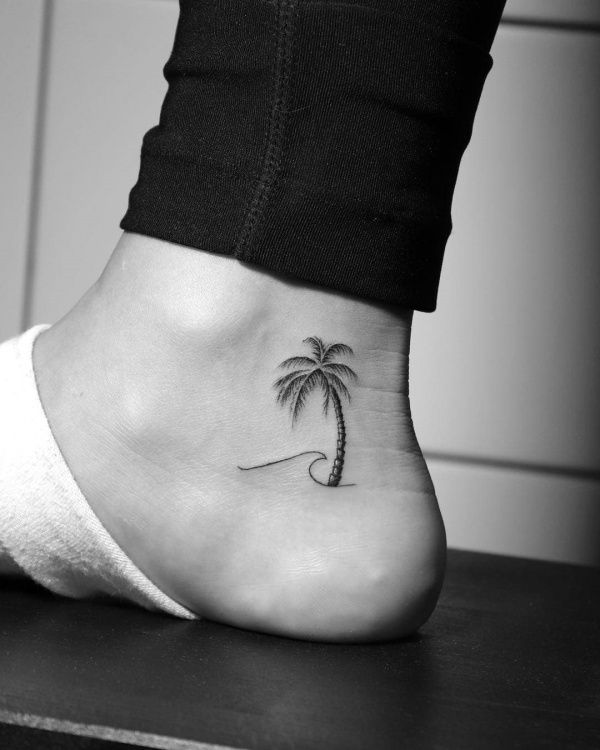 small palm tree tattoo 0029