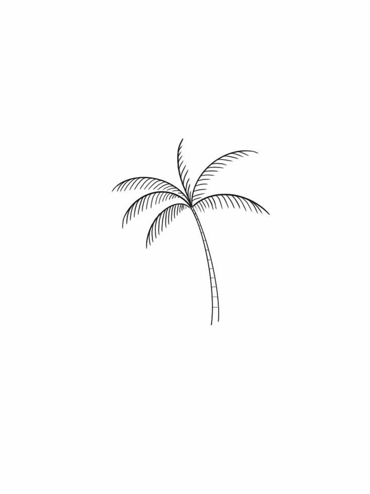 small palm tree tattoo 0031