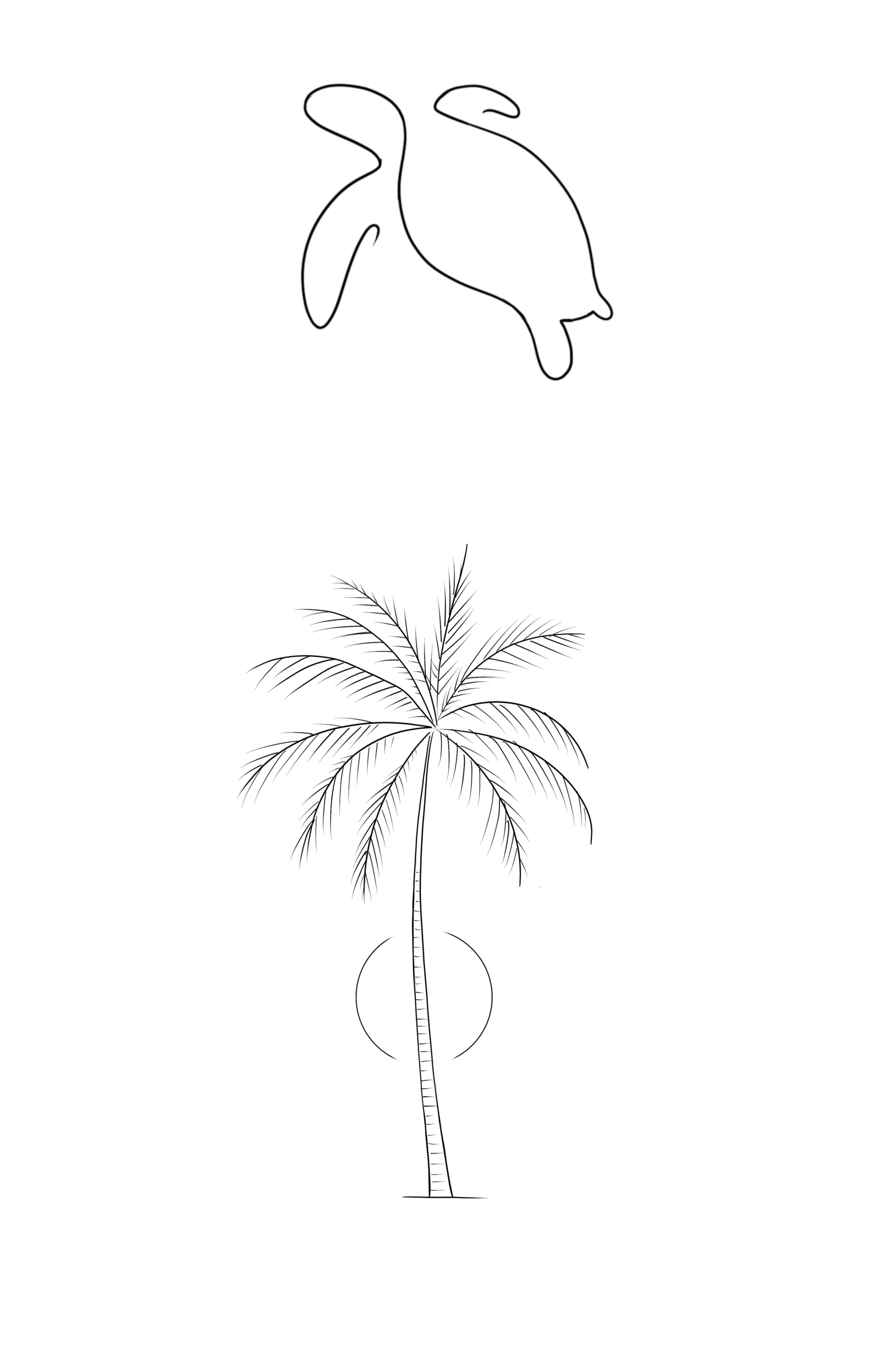 small palm tree tattoo 0033