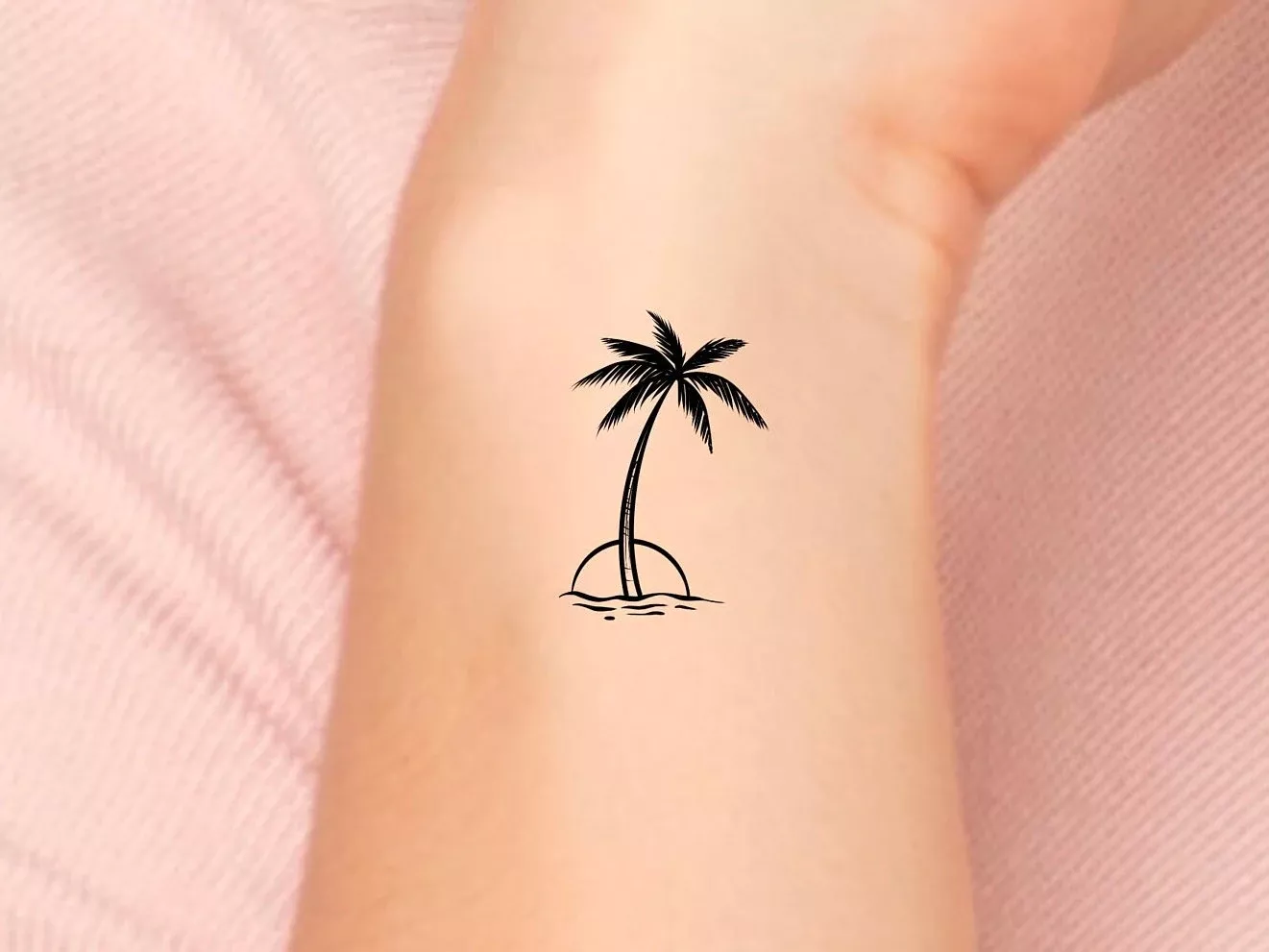 small palm tree tattoo 0039