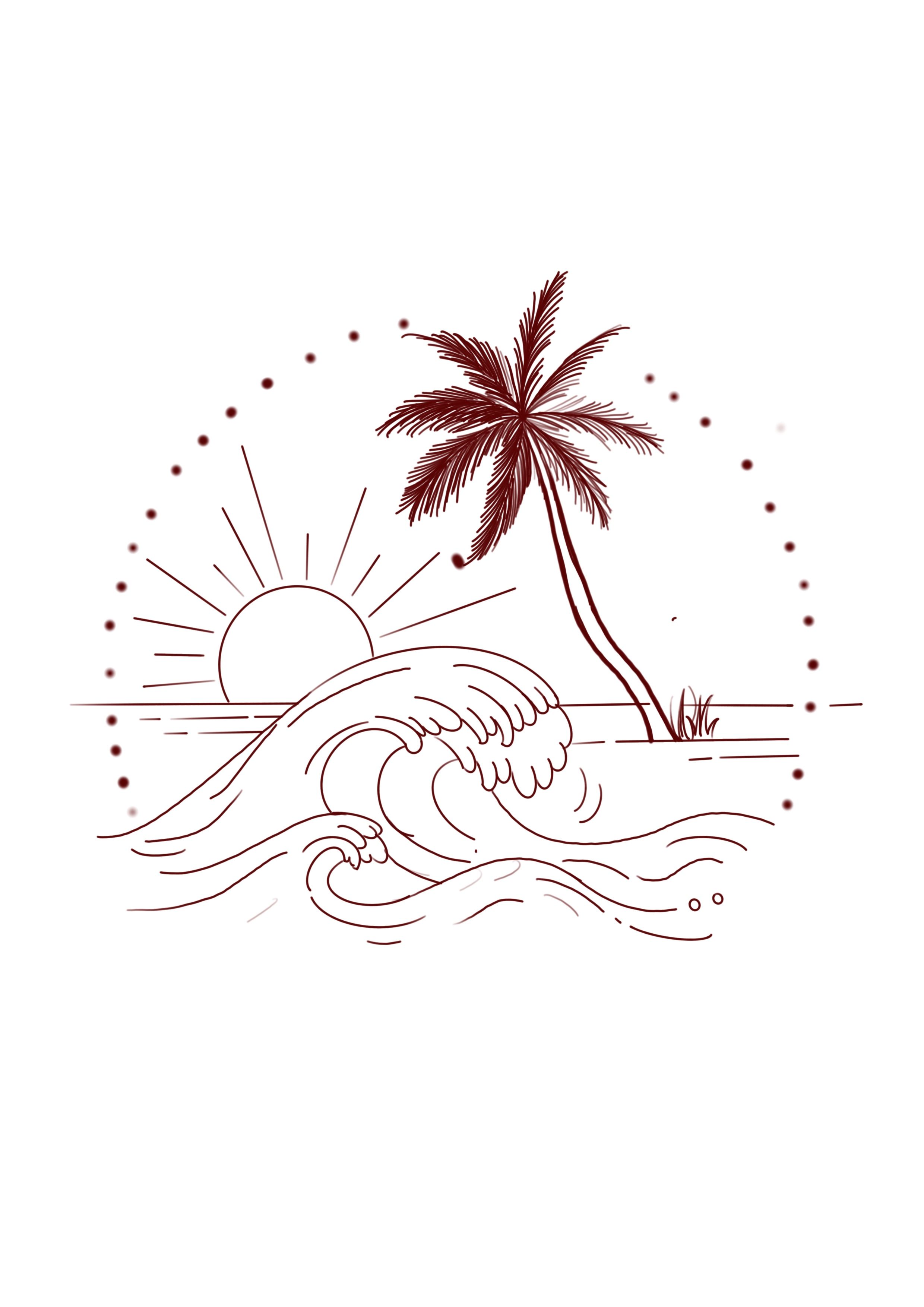 small palm tree tattoo 0043