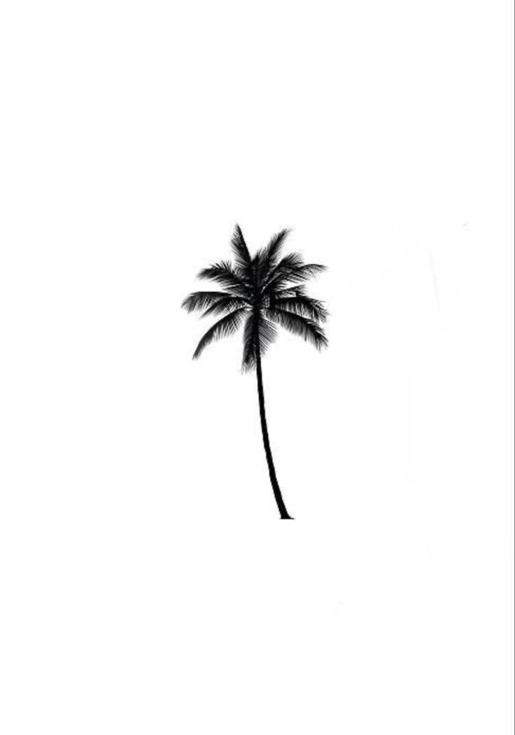 small palm tree tattoo 0049