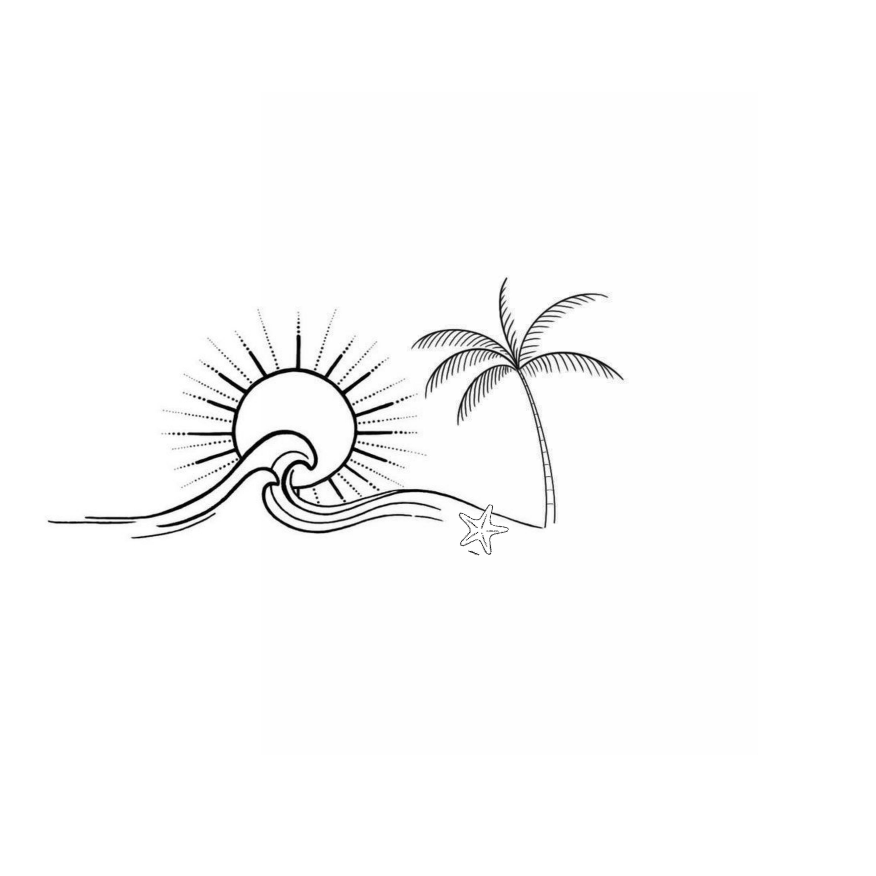 small palm tree tattoo 0057