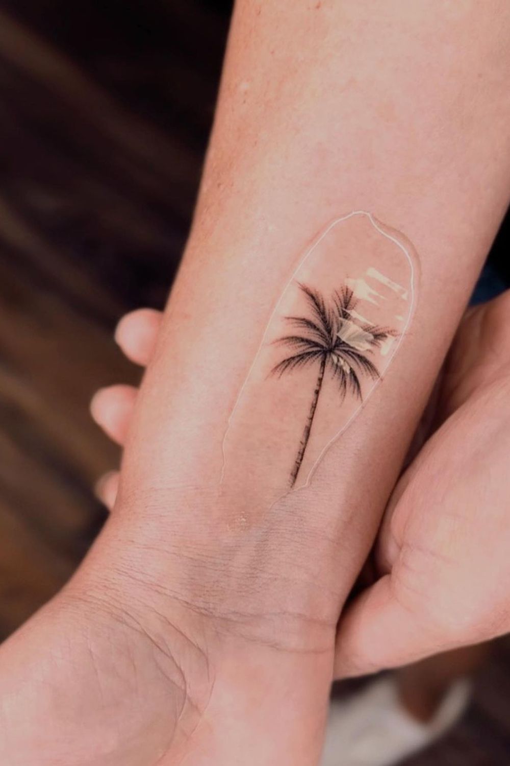 small palm tree tattoo 0064