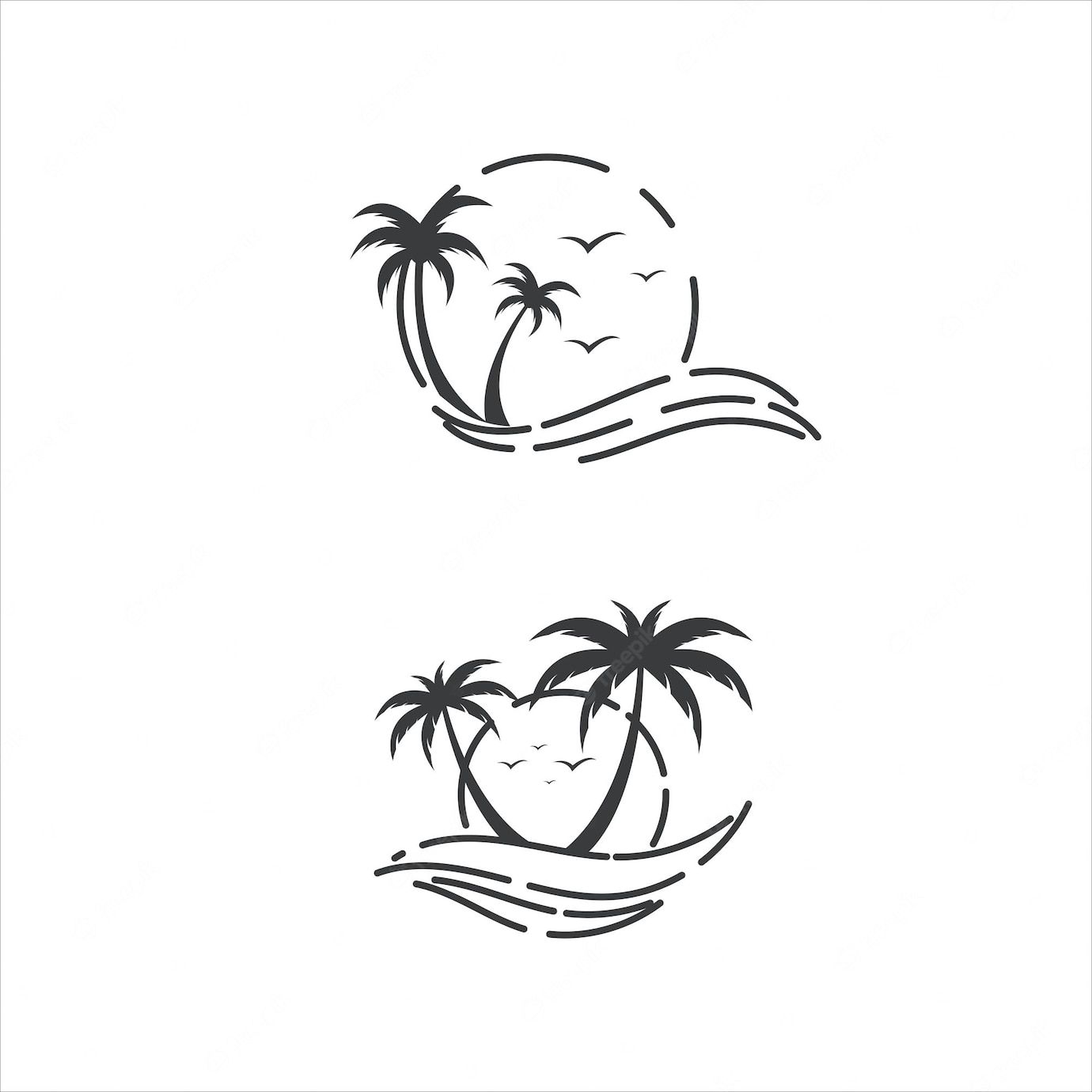 small palm tree tattoo 0065