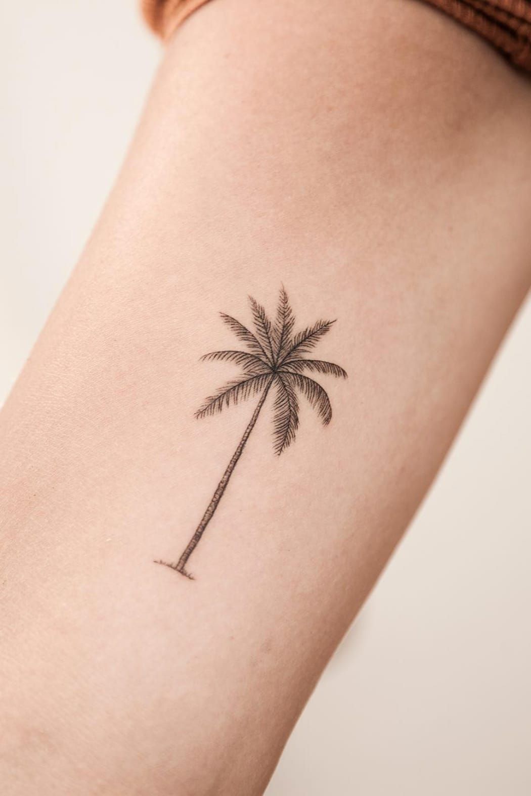 small palm tree tattoo 0072