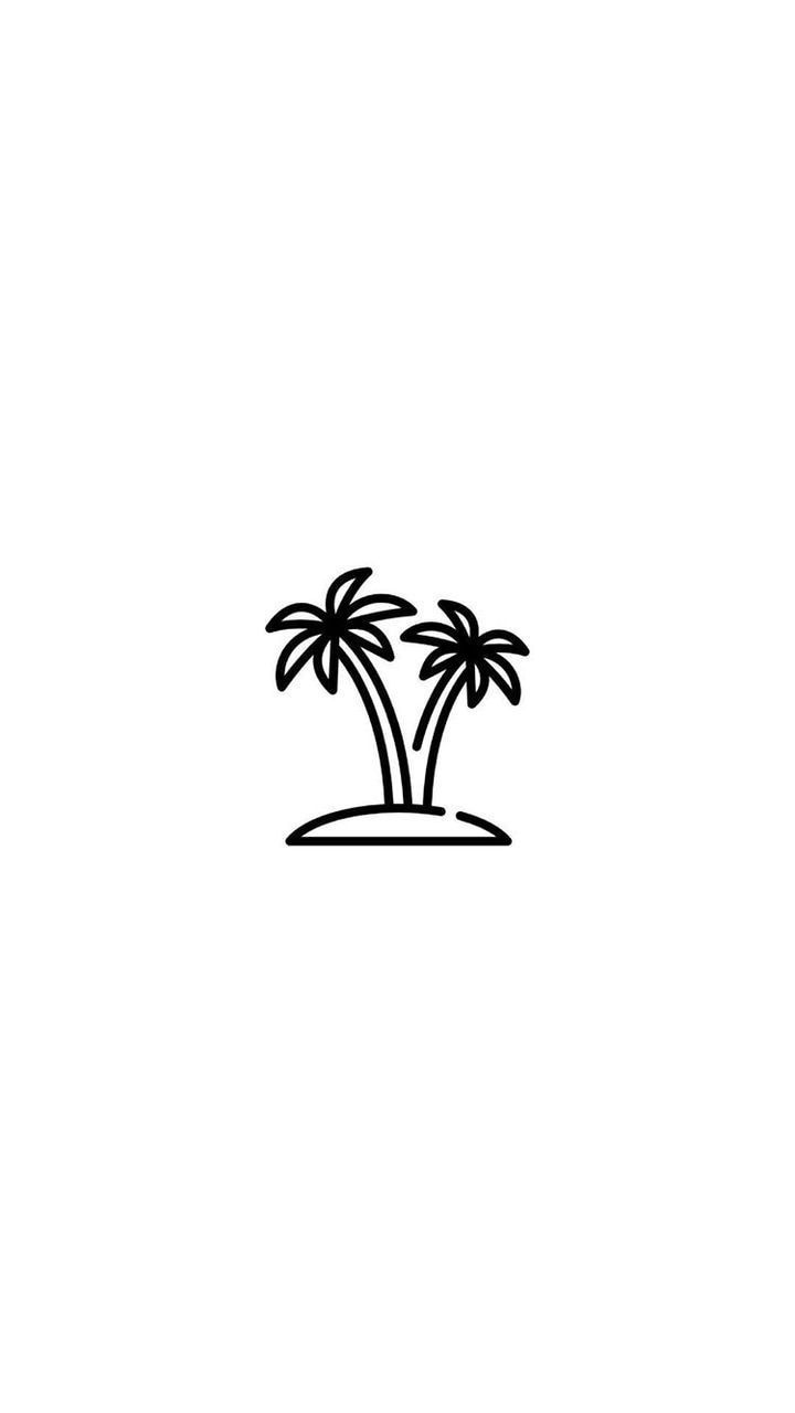 small palm tree tattoo 0075