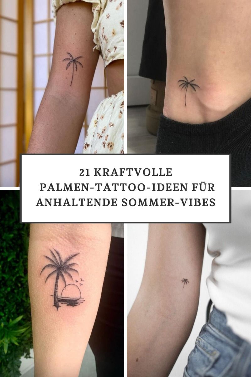 small palm tree tattoo 0083