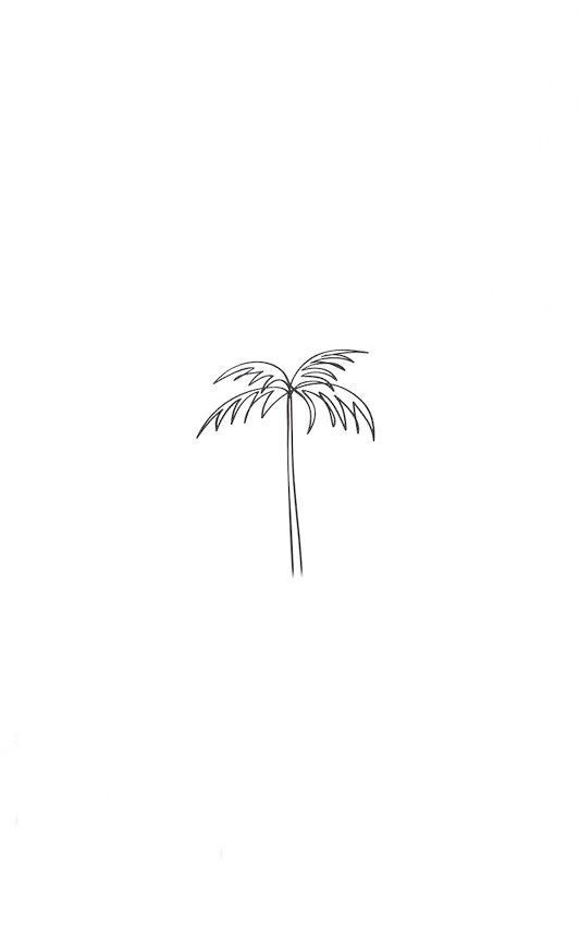 small palm tree tattoo 0085