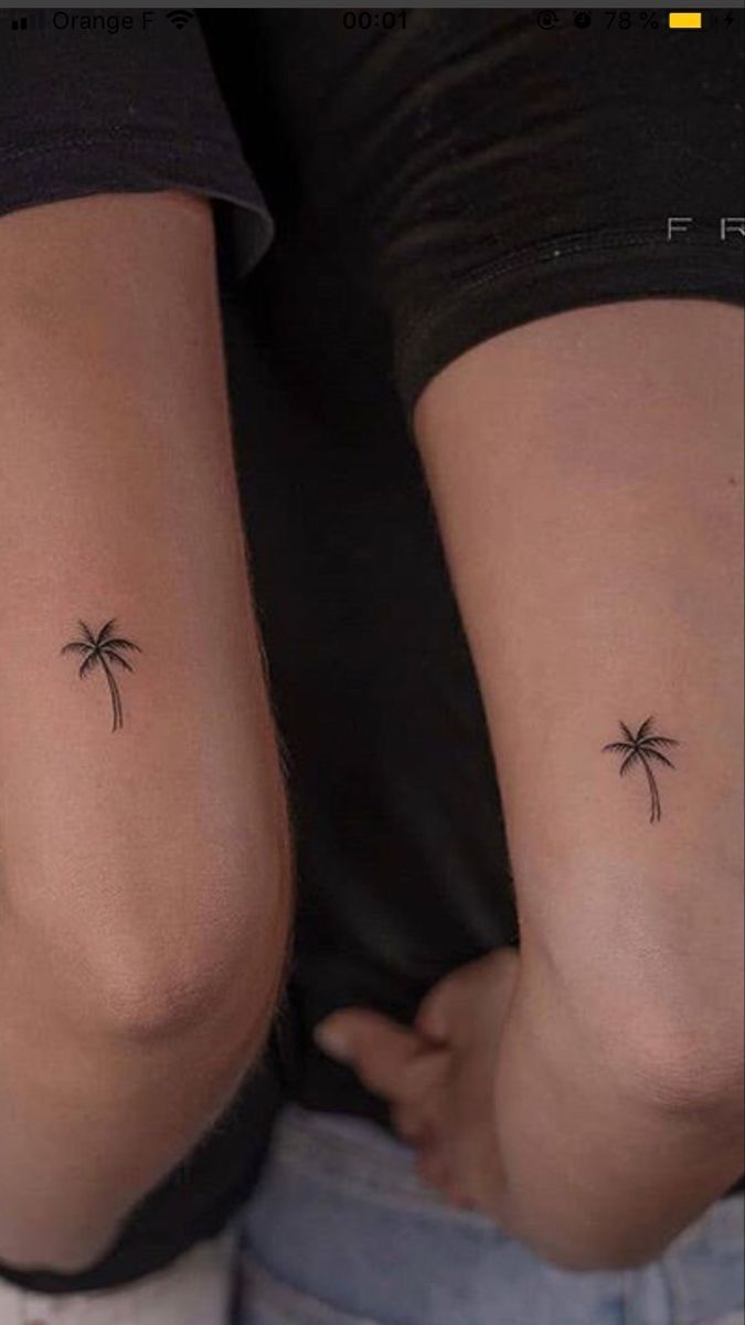 small palm tree tattoo 0088