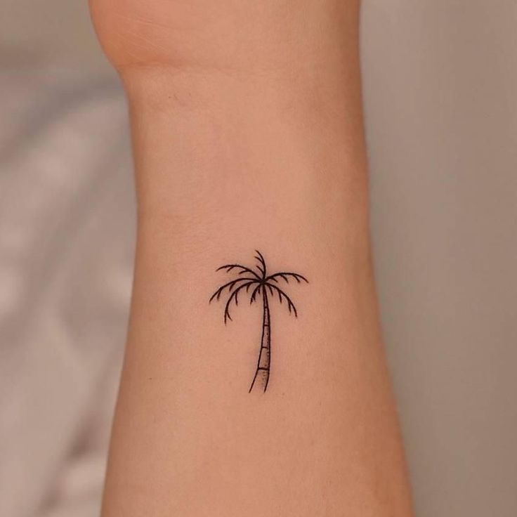 small palm tree tattoo 0090