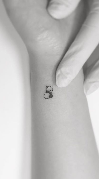 small panda tattoo 0039