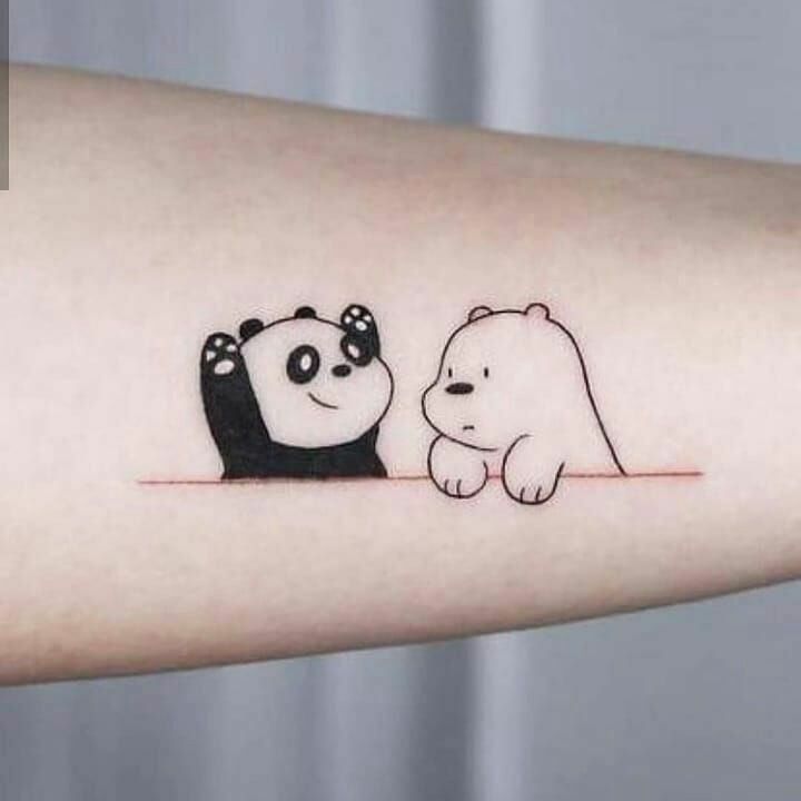 small panda tattoo 0073