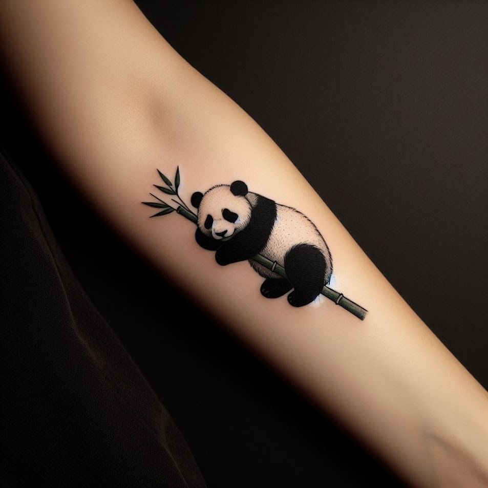 small panda tattoo 0090