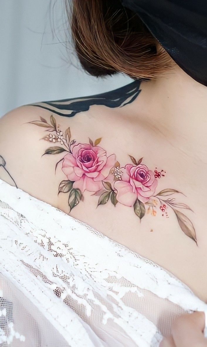 Small peony tattoo 0023