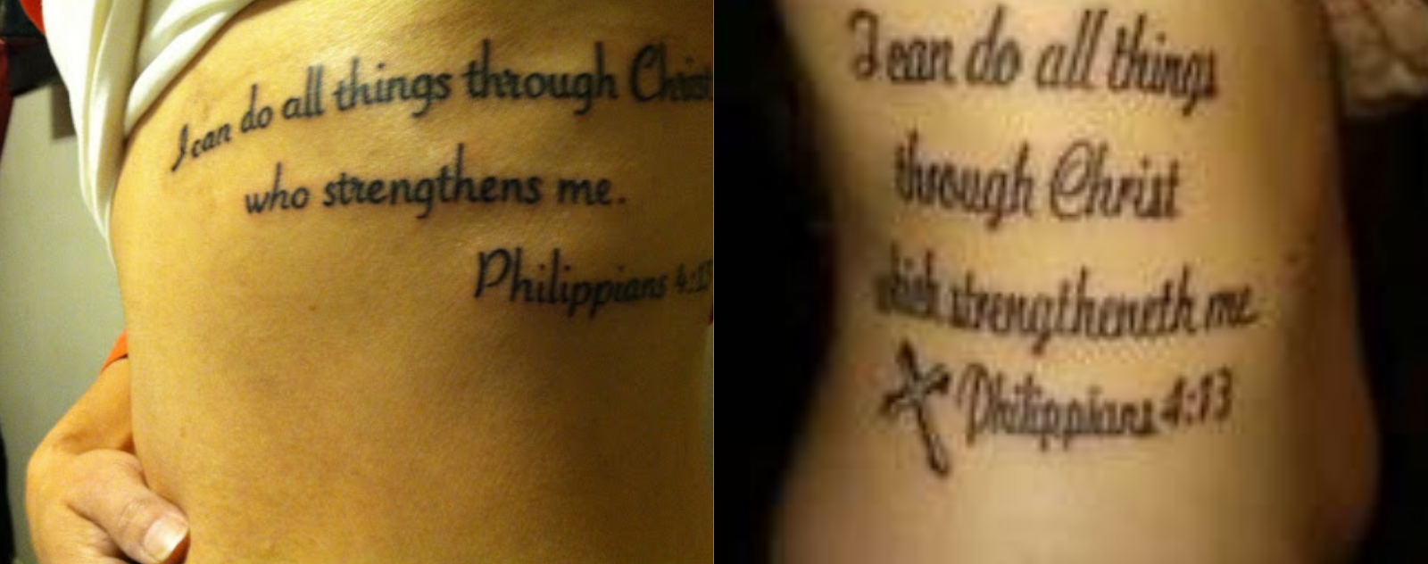 small Philippians 4 13 tattoo wrist 0012