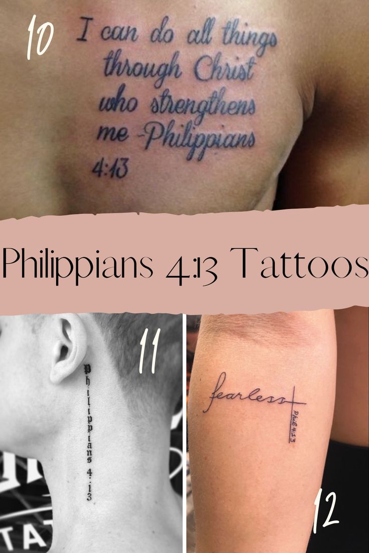 small Philippians 4 13 tattoo wrist 0025