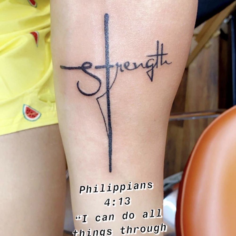 small Philippians 4 13 tattoo wrist 0032