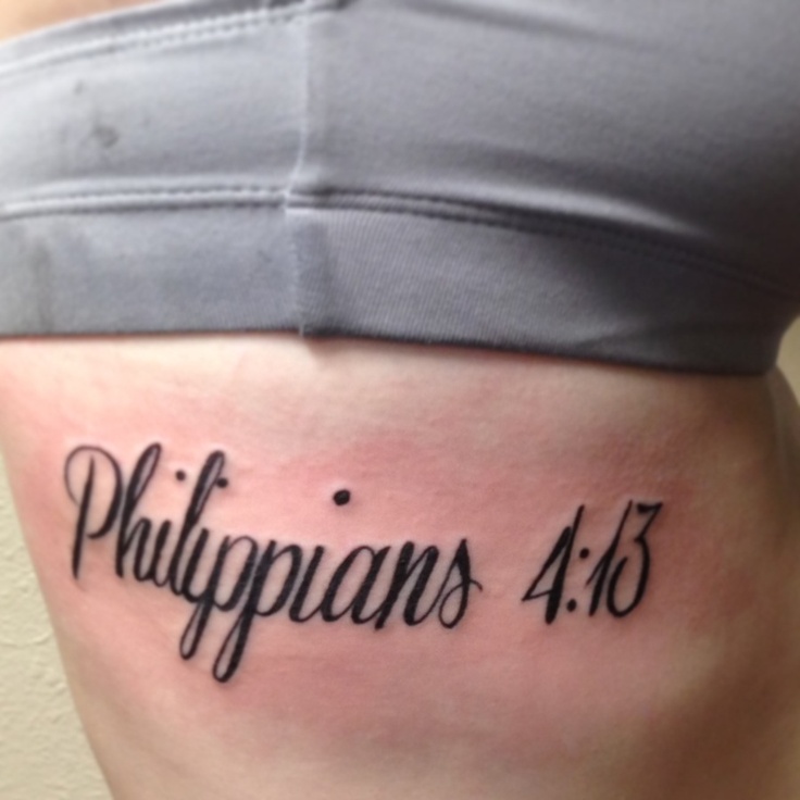 small Philippians 4 13 tattoo wrist 0092