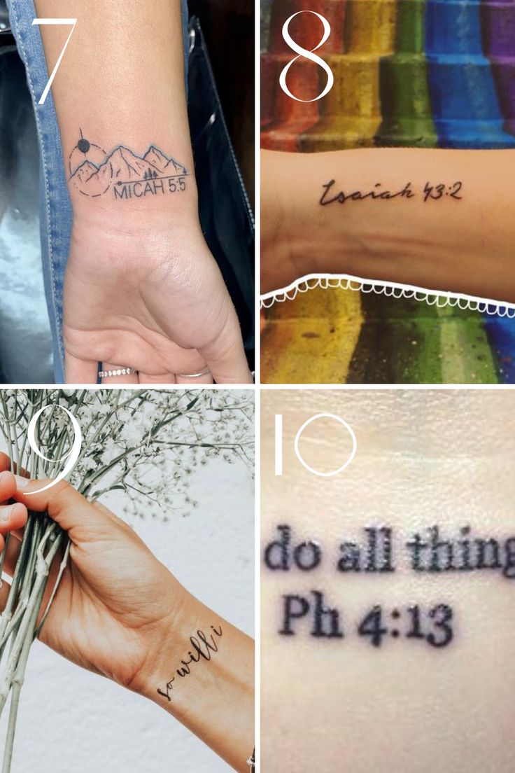 small Philippians 4 13 tattoo wrist 0099