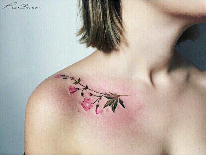 Small pink lotus tattoo 0079