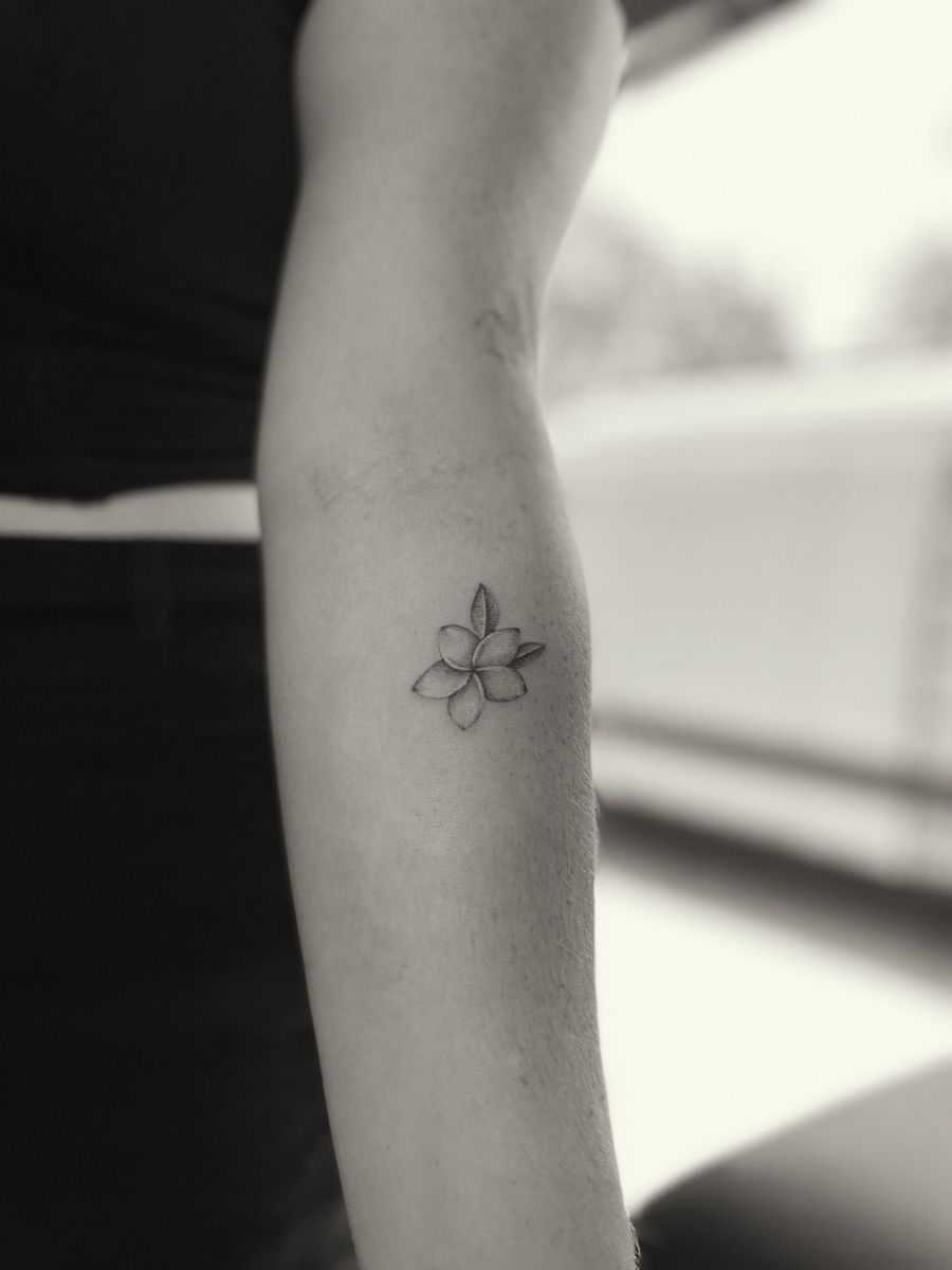 small plumeria tattoo ideas