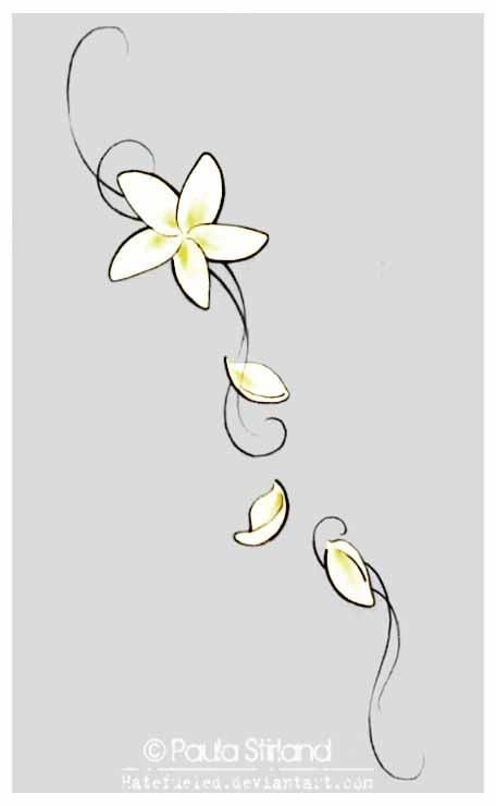 Small plumeria tattoo 0014