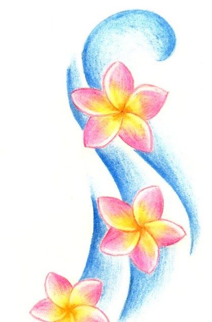 Small plumeria tattoo 0041