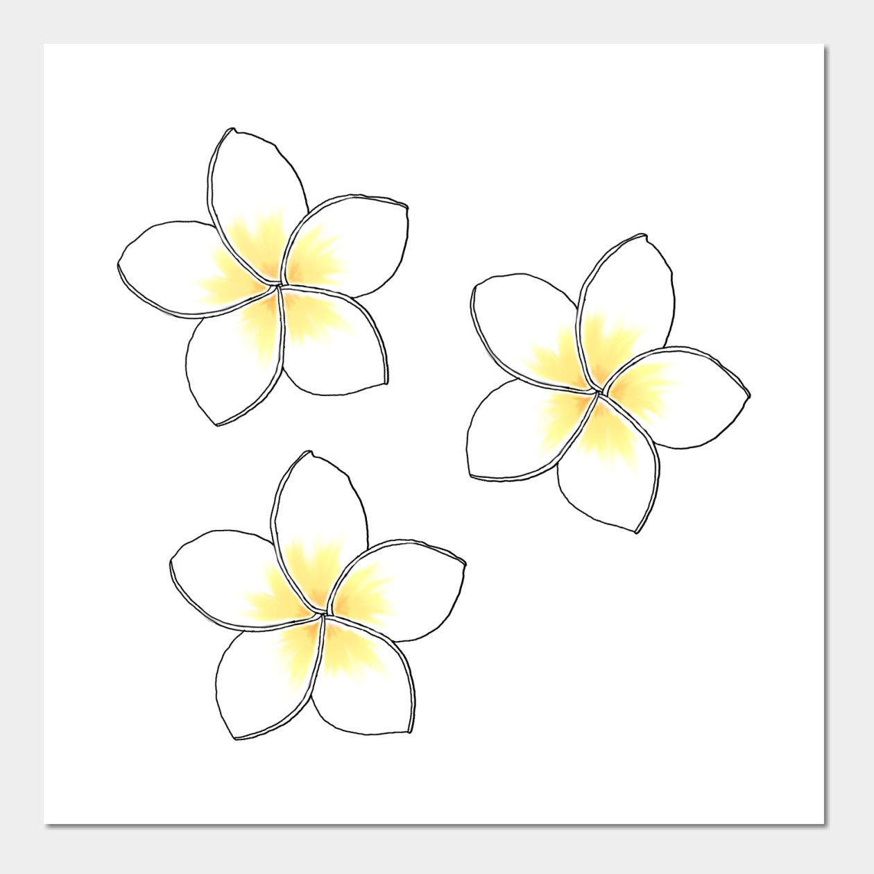 Small plumeria tattoo 0046