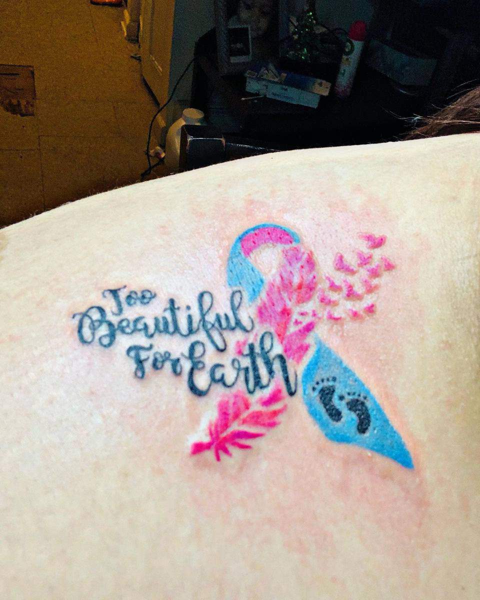 Small pregnancy loss miscarriage tattoo 0042