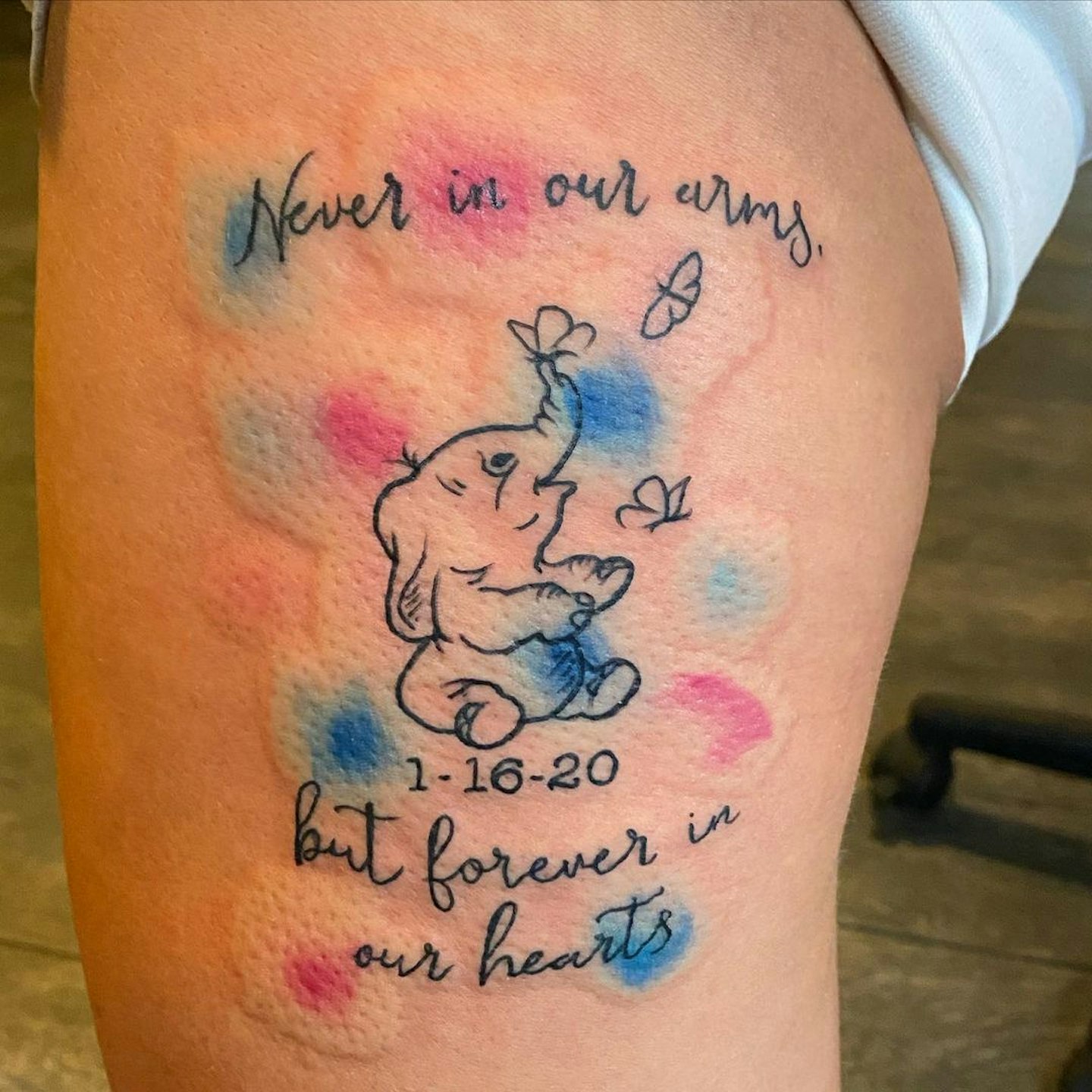 Small pregnancy loss miscarriage tattoo 0066