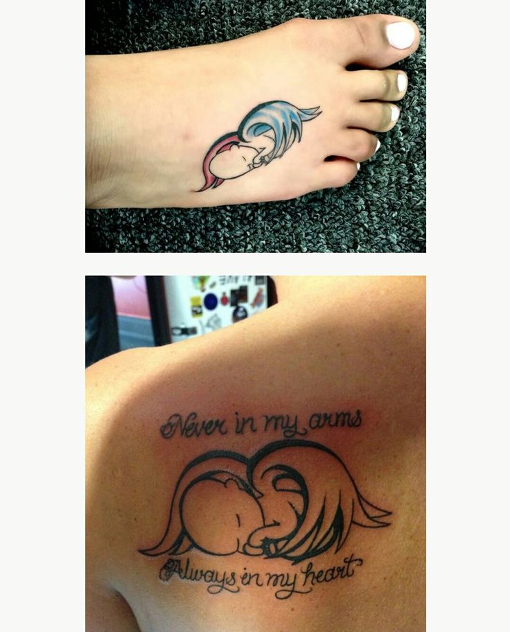 Small pregnancy loss miscarriage tattoo 0074