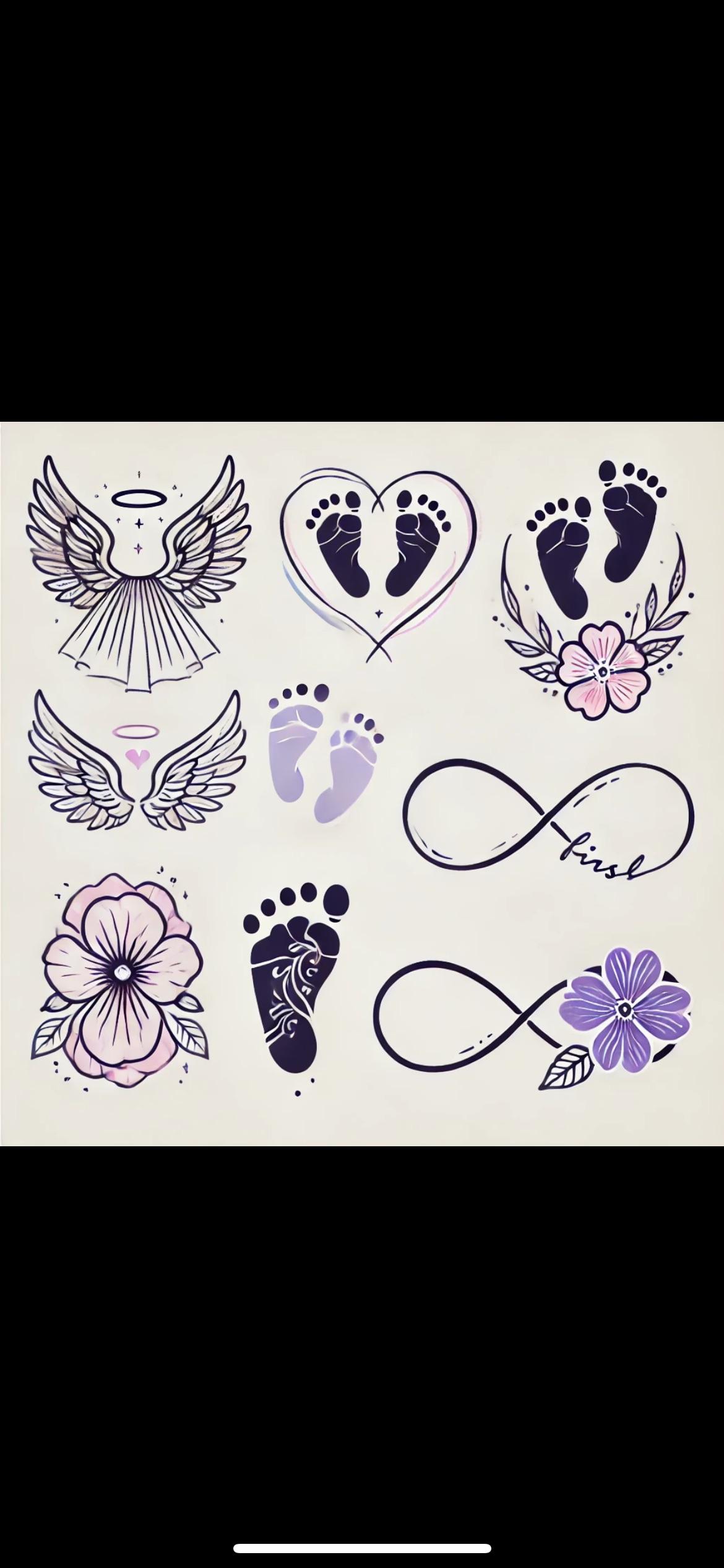 Small pregnancy loss miscarriage tattoo 0094