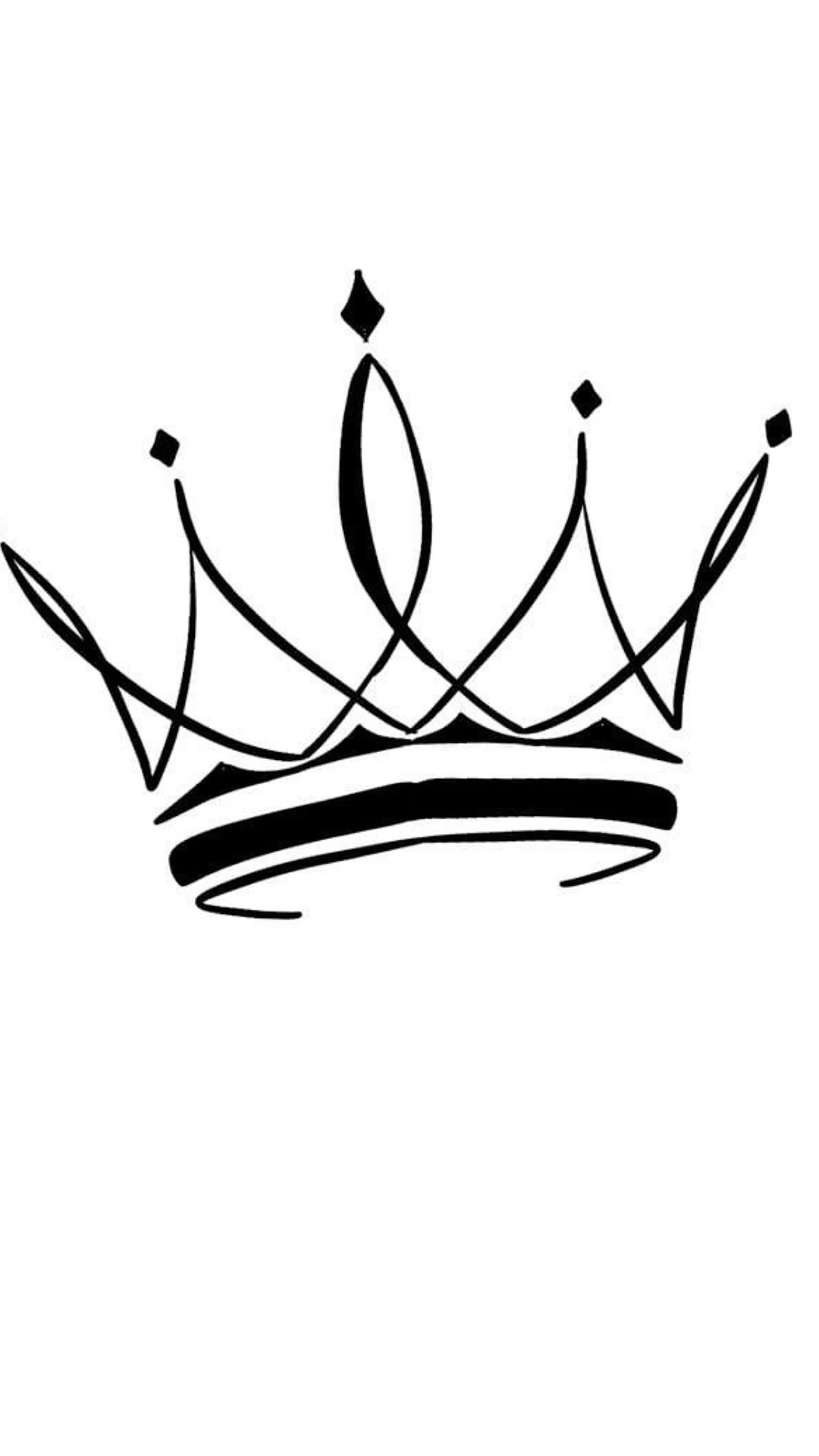 Small queen crown tattoo 0027