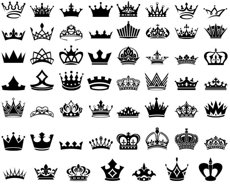 Small queen crown tattoo 0037