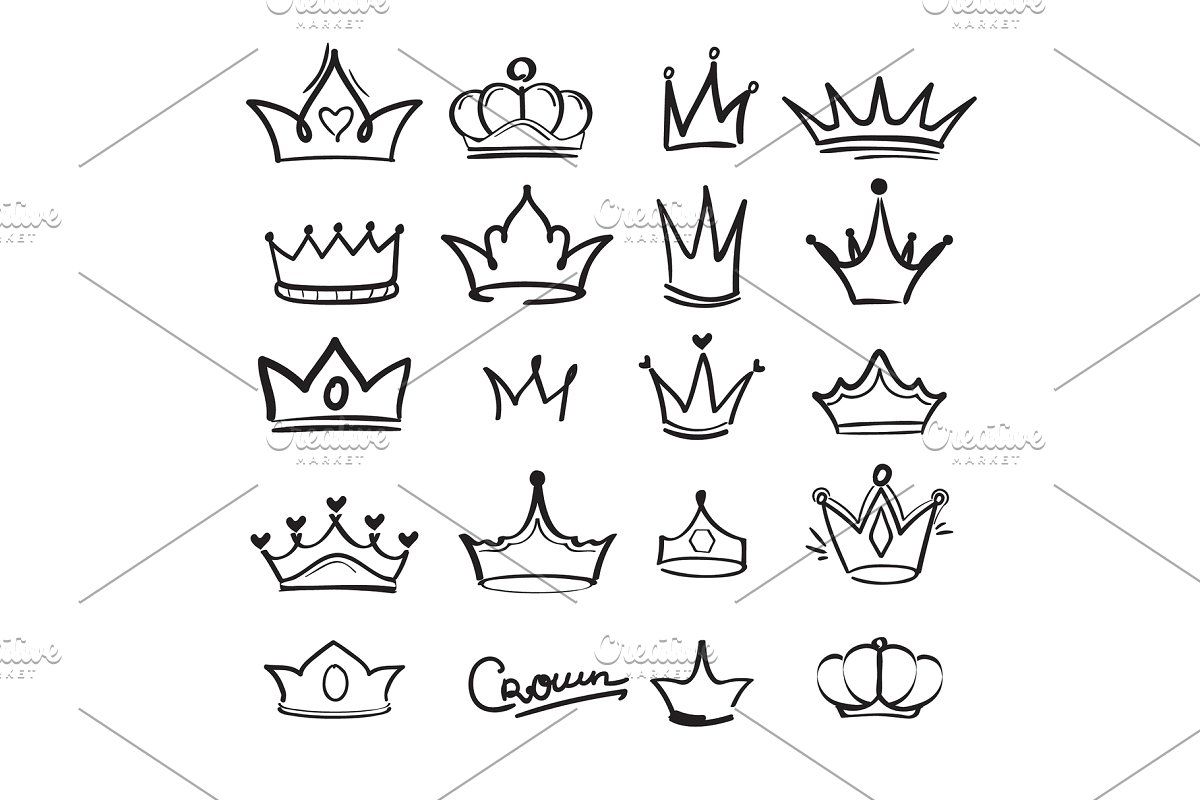 Small queen crown tattoo 0052