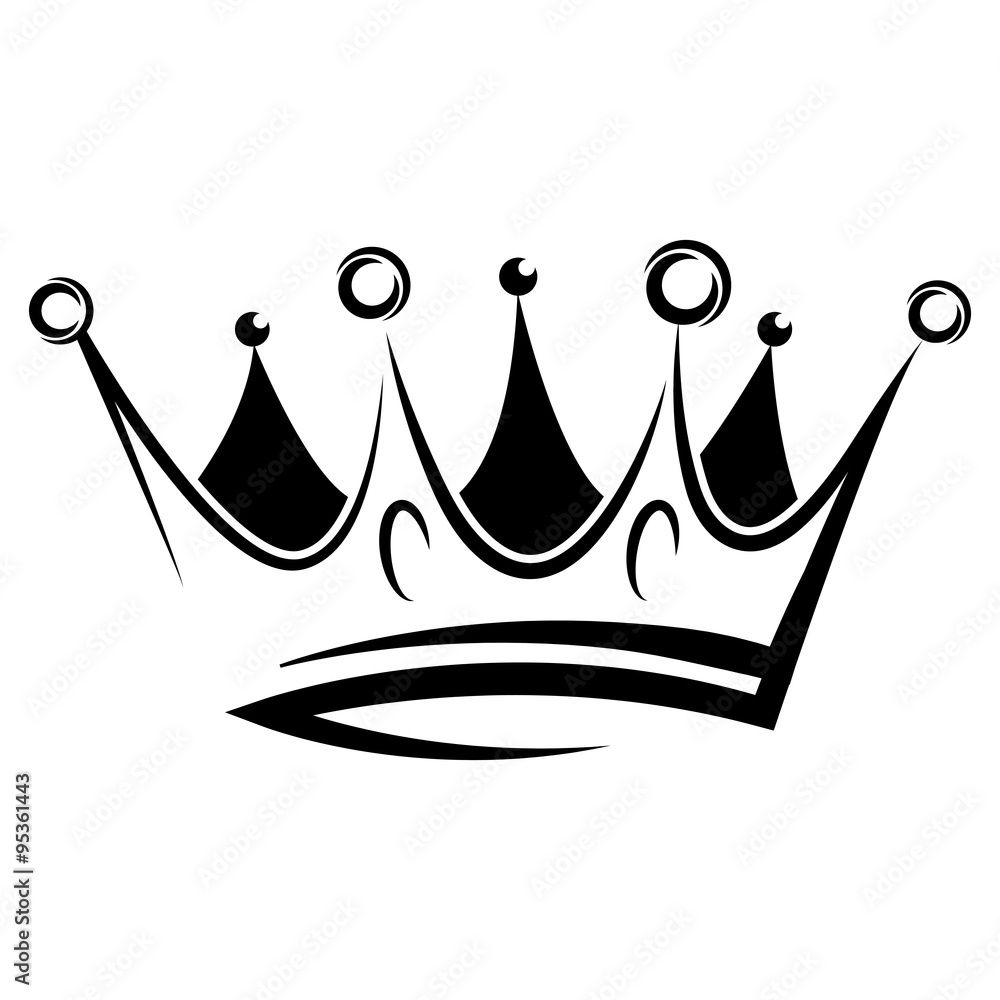 Small queen crown tattoo 0077