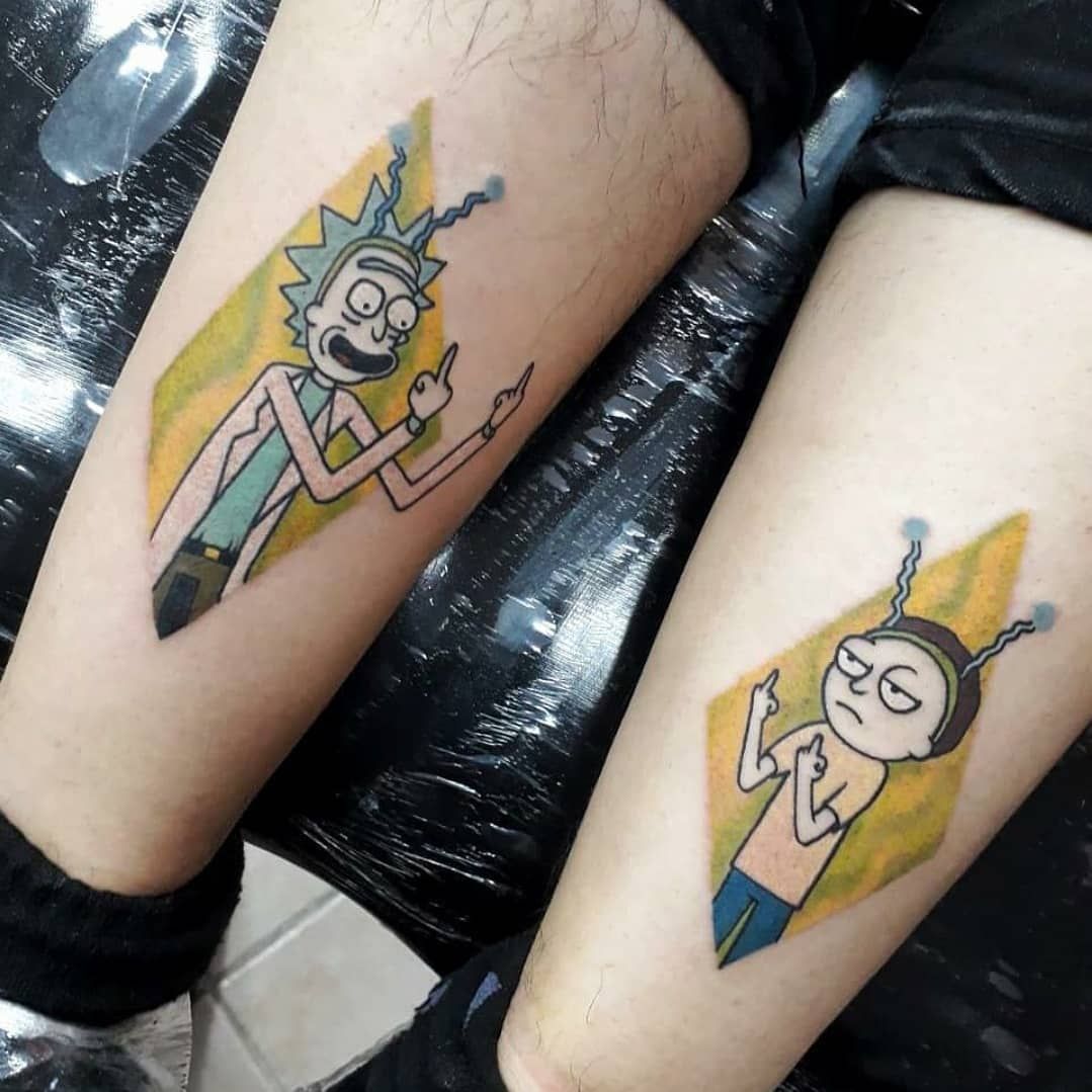 small rick and morty tattoo ideas