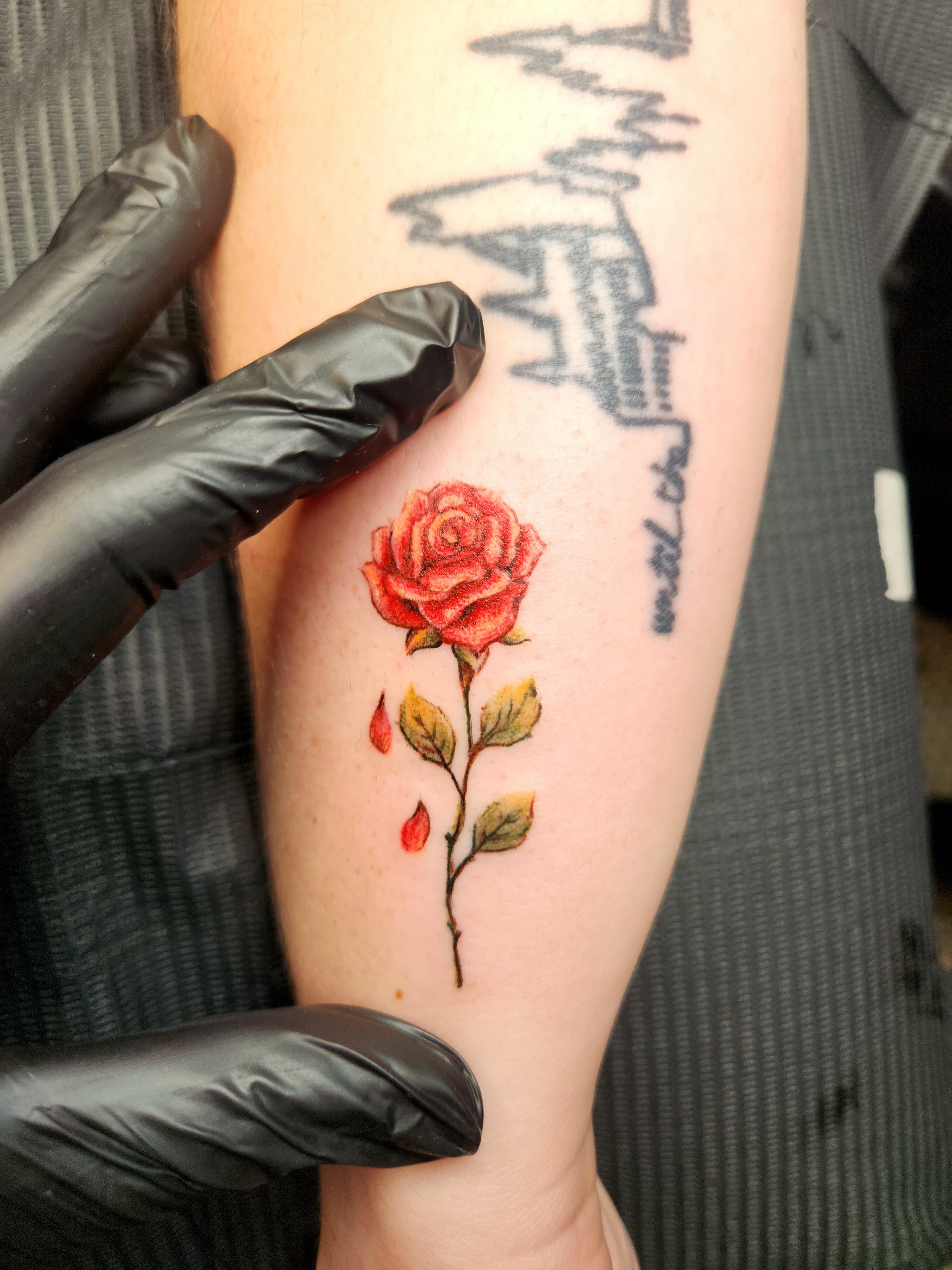 Small rose tattoo 0012