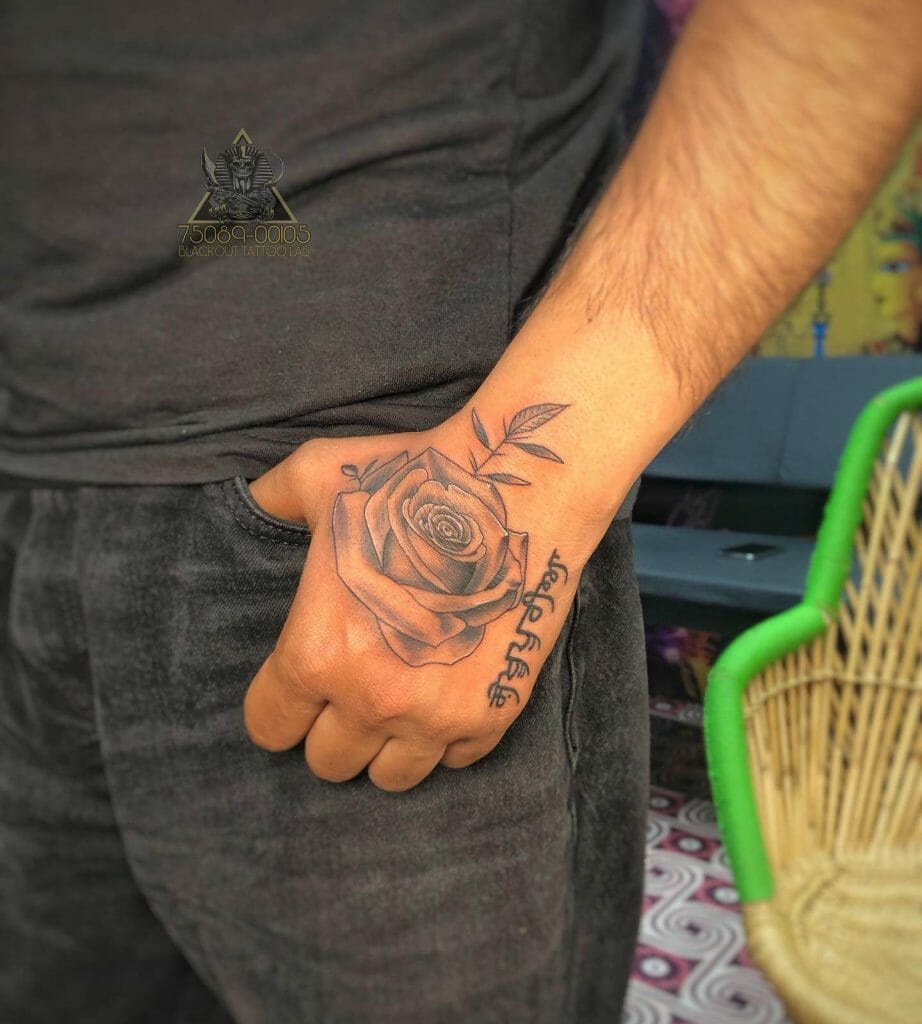 Small rose tattoo 0033