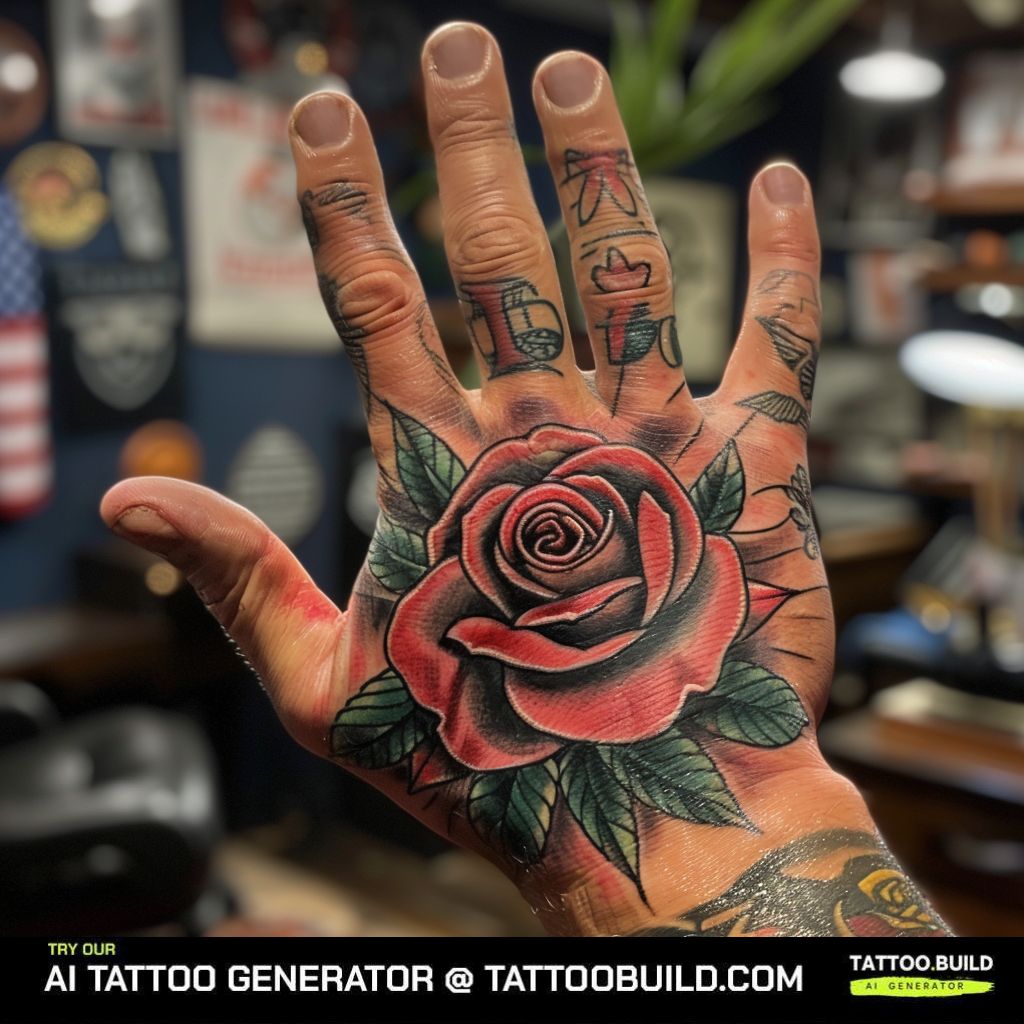 Small rose tattoo 0043