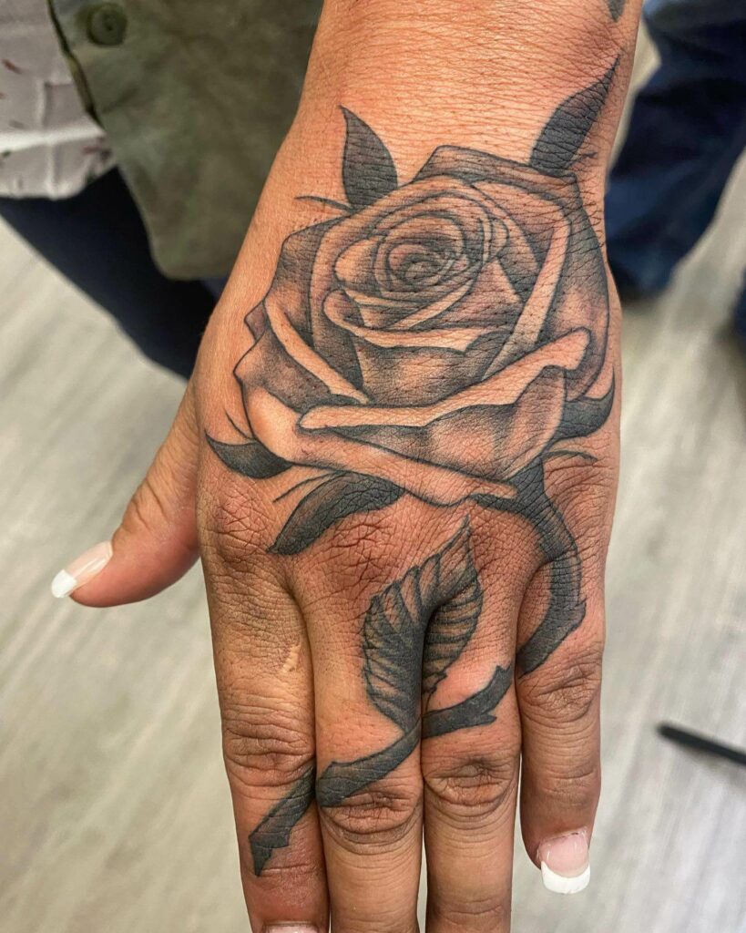 Small rose tattoo 0052