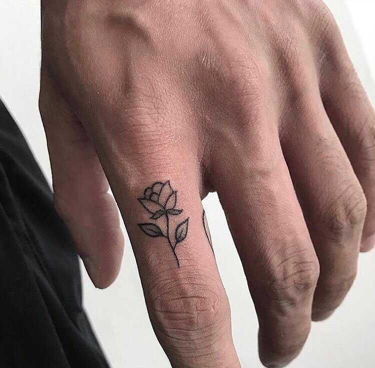 Small rose tattoo 0087